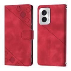 Imagem de Asdsinfor Capa para Motorola G Play 2024 4G, capa carteira de couro PU, suporte para cartões de crédito, à prova de choque, flip proteção magnética homens mulheres senhora capa de telefone para