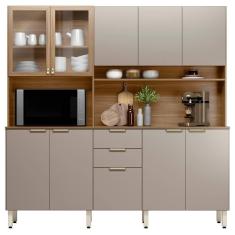 Imagem de Cozinha Compacta 10 Portas 2 Gavetas 98221 Amendola Nude Prime Tx Demobile Amendola Nude