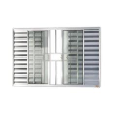 Imagem de Janela De Aluminio Veneziana De Correr 120x150cm 6 Folhas Com