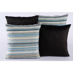 Imagem de Kit Com 4 Capas Para Almofadas Decorativas De Sofá 40x40 Preto