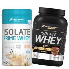Imagem de Isolate Prime Whey 900g + Isolate Whey Gold 900g Bodyaction (Único, Baunilha-Chocolate)