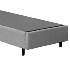 Imagem de Cama Box Solteiro Colchão Molas Bonnel + Box Suede Cinza 59X88x188 - L