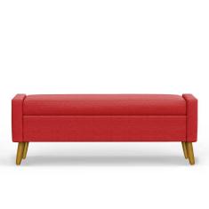 Imagem de Recamier Bau Paris 1,20m Suede Vermelho - Inova Decor