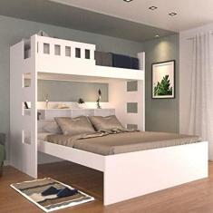 Imagem de Beliche Casal com Nichos e Grade de Proteção U233536 Foscarini Branco