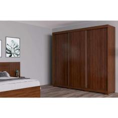 Imagem de Guarda Roupa Casal New Prime Sem Espelho Jacarandá - Village Móveis