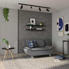 Imagem de Sofá 2 Lugares Nicholas Suede Cinza - Mobly