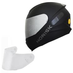 Imagem de Capacete Masculino Norisk Razor Moto Preto Viseira Prata (56)
