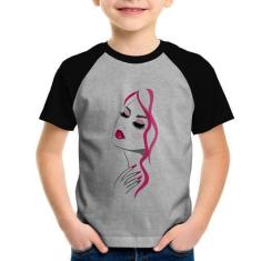 Imagem de Camiseta Raglan Infantil Salão De Beleza Maquiagem - Foca na Moda, Cin