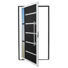 Imagem de Porta Pivotante Lambril Miraggio com Puxador Super 210cm x 120cm Brimak Mix Preto