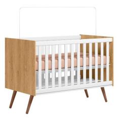 Imagem de Berço Americano Q Encanto 3820 Retrô Freijó TOQ Branco Acetinado - Qmo