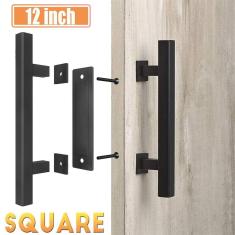 Imagem de Porta de correr do celeiro Flush Pull Door Handle Hardware Set Matte 