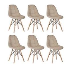 Imagem de Conjunto 6 Cadeiras Eames DSW Botonê - Fendi