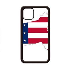 Imagem de Massachusetts Mapa dos EUA Estrelas Listras Bandeira para iPhone 12 Pro Max Capa para Apple Mini Mobile Case