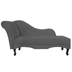 Imagem de Recamier Namoradeira Divã Lado Direito Olivia Suede Cinza - DS Estofados