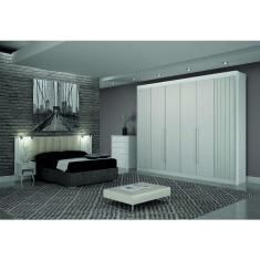 Imagem de Guarda Roupa Casal 6 Portas 6 Gavetas - São Carlos-Branco - Leifer Móveis
