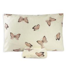 Imagem de Jogo De Lençol Solteiro Essencialle 150 Fios 2 Peças Borboletas