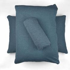 Imagem de Jogo de Cama Buettner King Malha Mescla 3 peças Azul