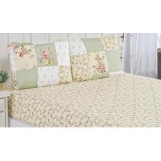 Imagem de Jogo De Lençol Queen 3 Peças Toque Macio Patchwork Verde - Casa Pedro
