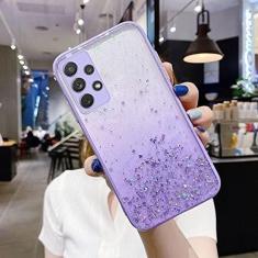 Imagem de Capa Bling Glitter Star para Samsung Galaxy S21 S20 Plus Ultra FE A21S A31 A51 A71 A02S A22 A32 A42 A52 A72 A03S A11 Capa Traseira, Roxa, Para S21