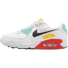 Imagem de Nike Tênis feminino Air Max 90 (FZ3622-100, branco/espuma rosa/carmesim brilhante/preto), Branco/espuma rosa/carmesim brilhante/preto, 35