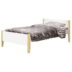 Imagem de Cama Babá Solteiro Simba Branco Fosco com Natural - Reller