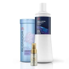 Imagem de Kit Wella Blondor Pó Descolorante 400g + Oxidante 6% 20V + Oil Reflect