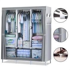 Imagem de Guarda Roupa Dobrável Organizador de Roupa Armário Grande Cabideiro Gr