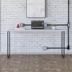 Imagem de Escrivaninha Estilo Industrial 150cm Dynamica Yescasa Branco Chess/Preto