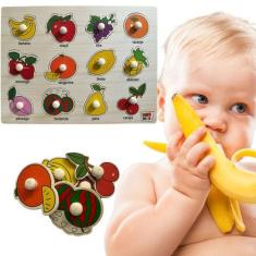Imagem de Quebra-Cabeça Encaixe Divertido com Pinos Frutas - Toy Mix