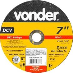 Imagem de Disco de Corte 180,0X3,2X22,23 DCV - Vonder