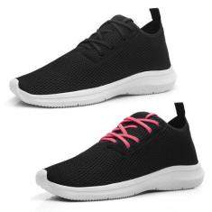 Imagem de Kit 2 Tênis Feminino Dia A Dia Moderno Leve Academia Caminhada - Exp