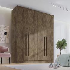 Imagem de Guarda Roupa Solteiro mdf 4 Portas 3 Gavetas Paris Plus