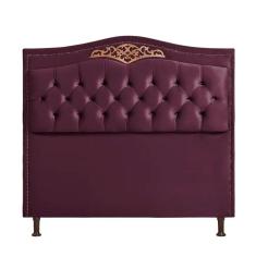 Imagem de Cabeceira Cama Box Casal 140 Cm Estofada Luxor Roxo Holanda Plus Speciale Home