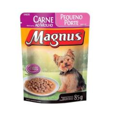 Imagem de Ração Para Cães Adultos Magnus Pequeno Porte Sabor Carne Ao Molho Sach