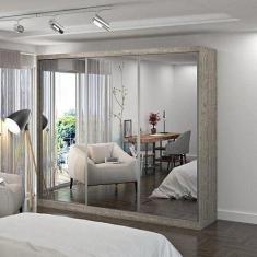 Imagem de Guarda Roupa Casal Espelhado 3 Portas de Correr 4 Gavetas 1905e3 Foscarini Demolição