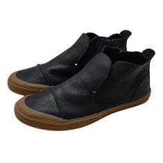 Imagem de Tênis Cano Longo Couro Preto-Feminino