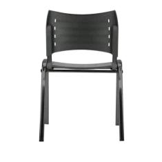 Imagem de Cadeira Iso desmontável  fixa pra recepçao  sala de espera preta plastica