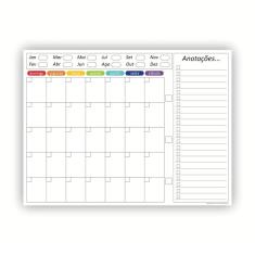 Imagem de Quadro Planejamento Mensal 3 Canetas Suportes Mod02