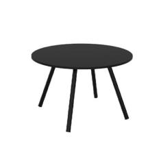 Imagem de Mesa Tampo Redondo 60cm Pés Palito Infantil Betina Preto Fosco/preto