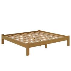 Imagem de Cama King Size Turca Reforçada Madeira Cor Nogueira - Nemargi