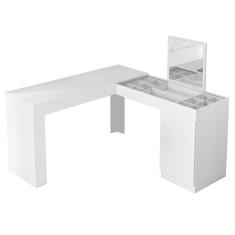 Imagem de Escrivaninha Penteadeira Camarim de canto Star Branco Fosco - Mobler