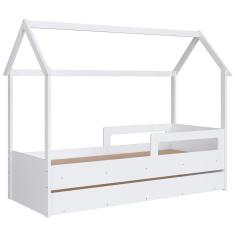 Imagem de Cama Infantil Casinha Com Auxiliar Infix C06 Branco - Mpozenato
