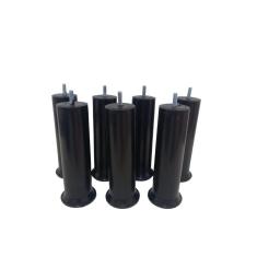 Imagem de Kit 7 Pes Preto Alto para Cama Box  Altura 18cm Altura