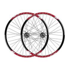 Imagem de Par de aro 29 VZAN VNINE 36F com cassete rolamentado, Preto, Vermelho