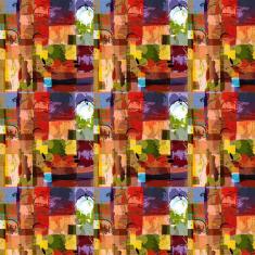 Imagem de Papel De Parede Pintura Colorida Quadro Adesivo Quarto Sala