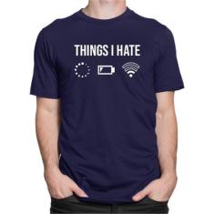 Imagem de Camiseta Gamer Geek Nerd Engraçada Blusa Things I Hate - Dking Creativ