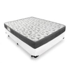 Imagem de Cama Box Casal 138 Tecido Sintético Branco Com Colchão De Espuma - D33