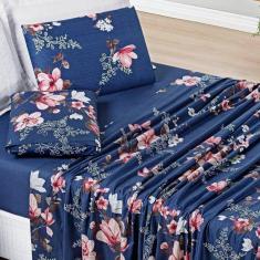 Imagem de Jogo De Lençol Casal Padrão Avere 200 Fios Estampado 4 Peças Encantada