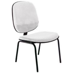 Imagem de Cadeira Diretor Fixa Para Escritório Linha Uno Branco