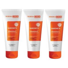 Imagem de Kit 3 Un.Sabonete Líquido Facial 100Ml Vitamina C Dermachem
